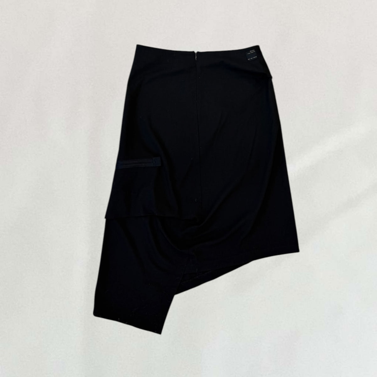 Vintage Cop Copine black asymmetric midi skirt – Vival Studios