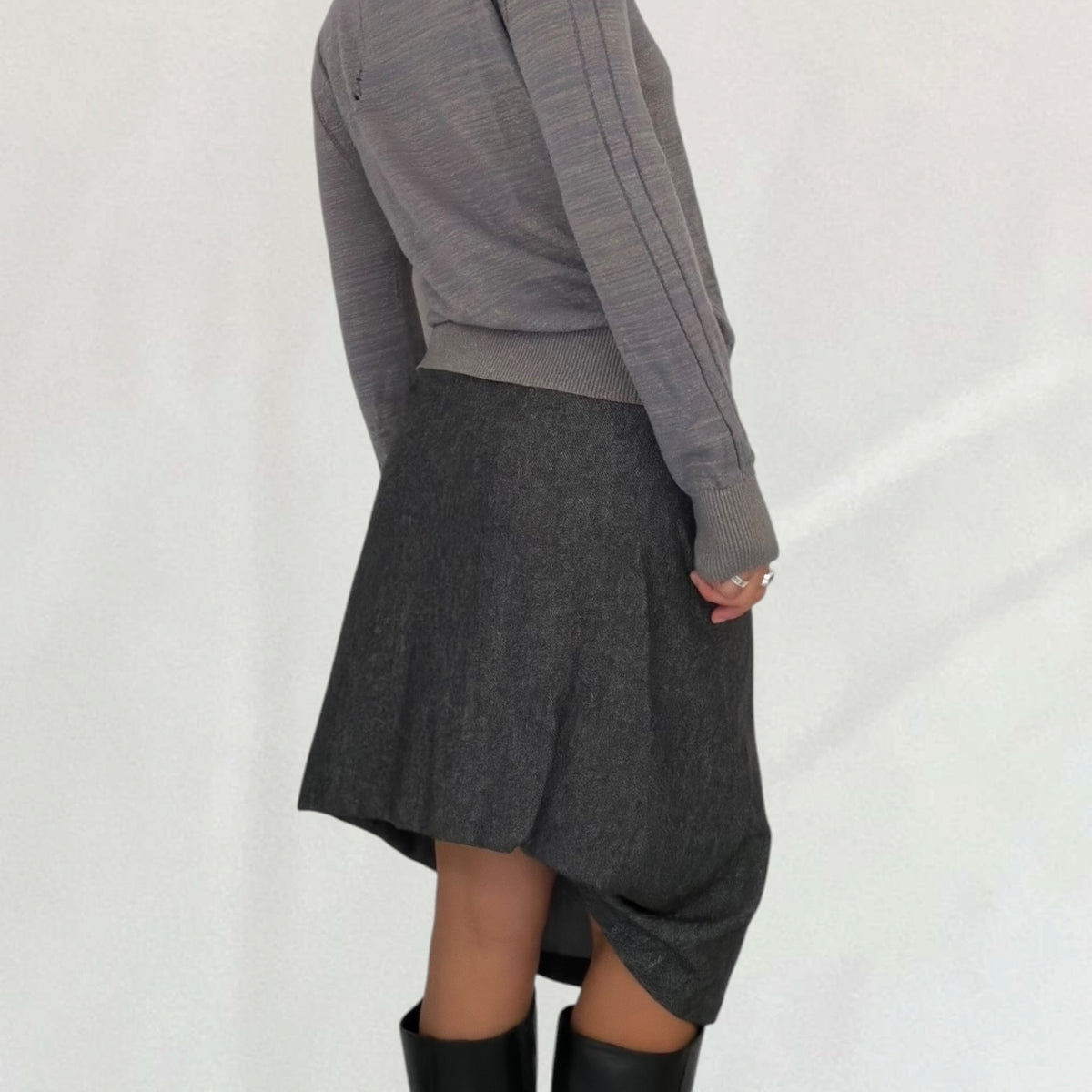 Vintage Vivienne Westwood grey gathered midi skirt – Vival Studios