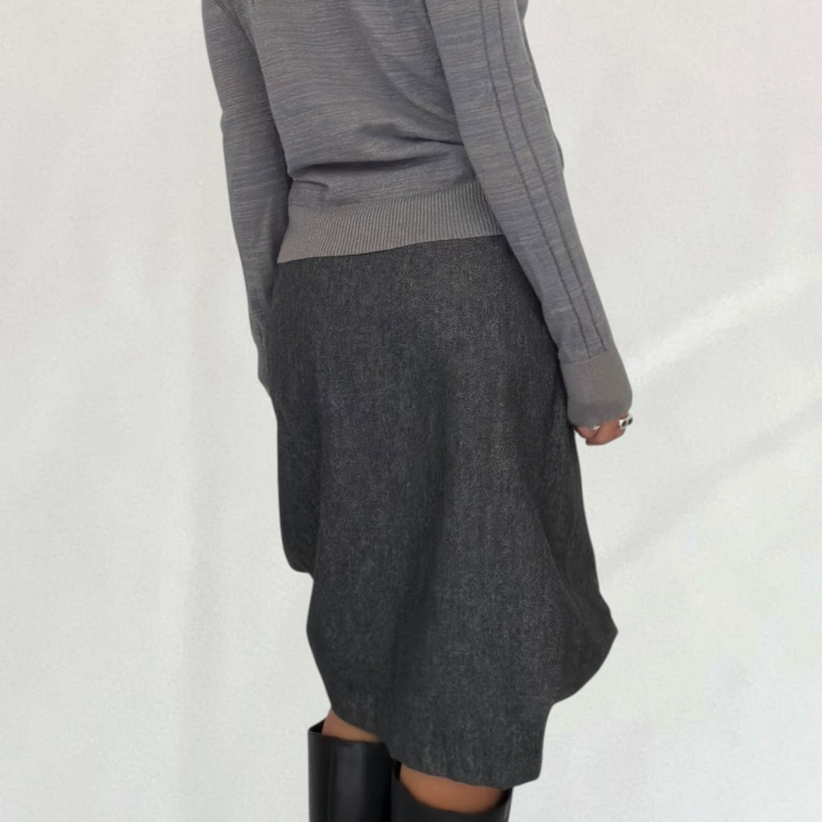 Vintage Vivienne Westwood grey gathered midi skirt – Vival Studios