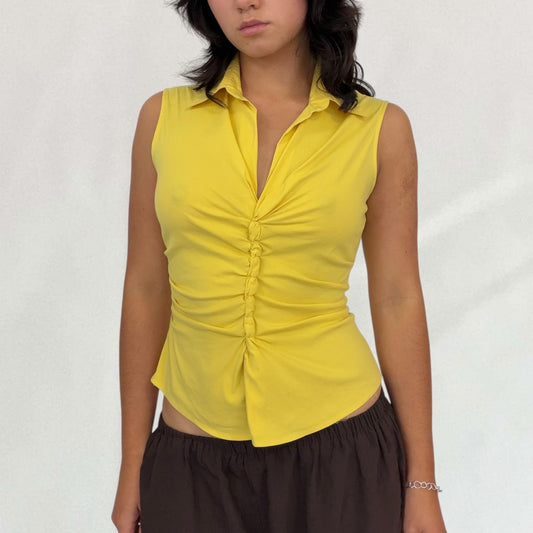 Vintage Prada yellow twisted vest – Vival Studios
