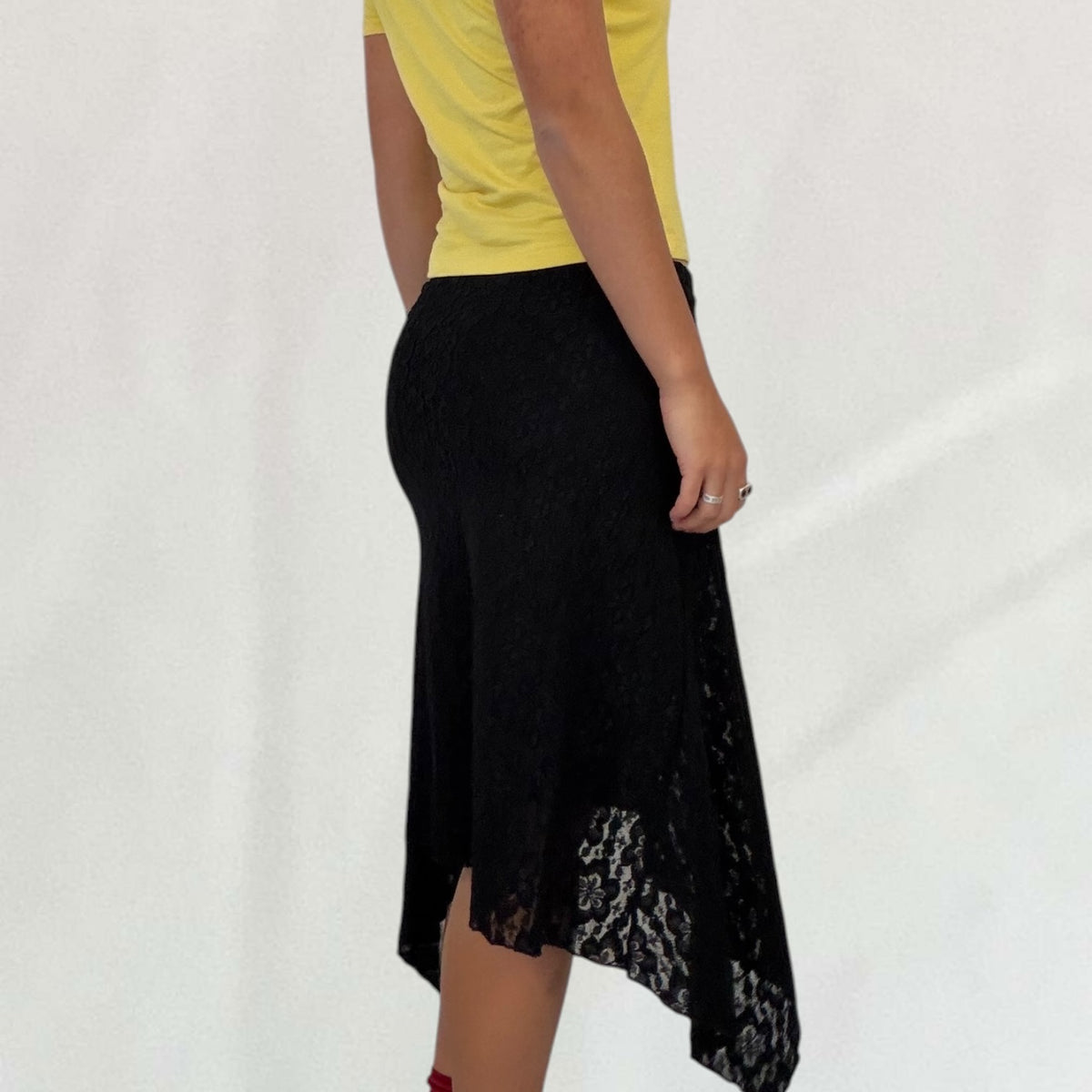 Dolce & Gabbana lace asymmetric midi skirt