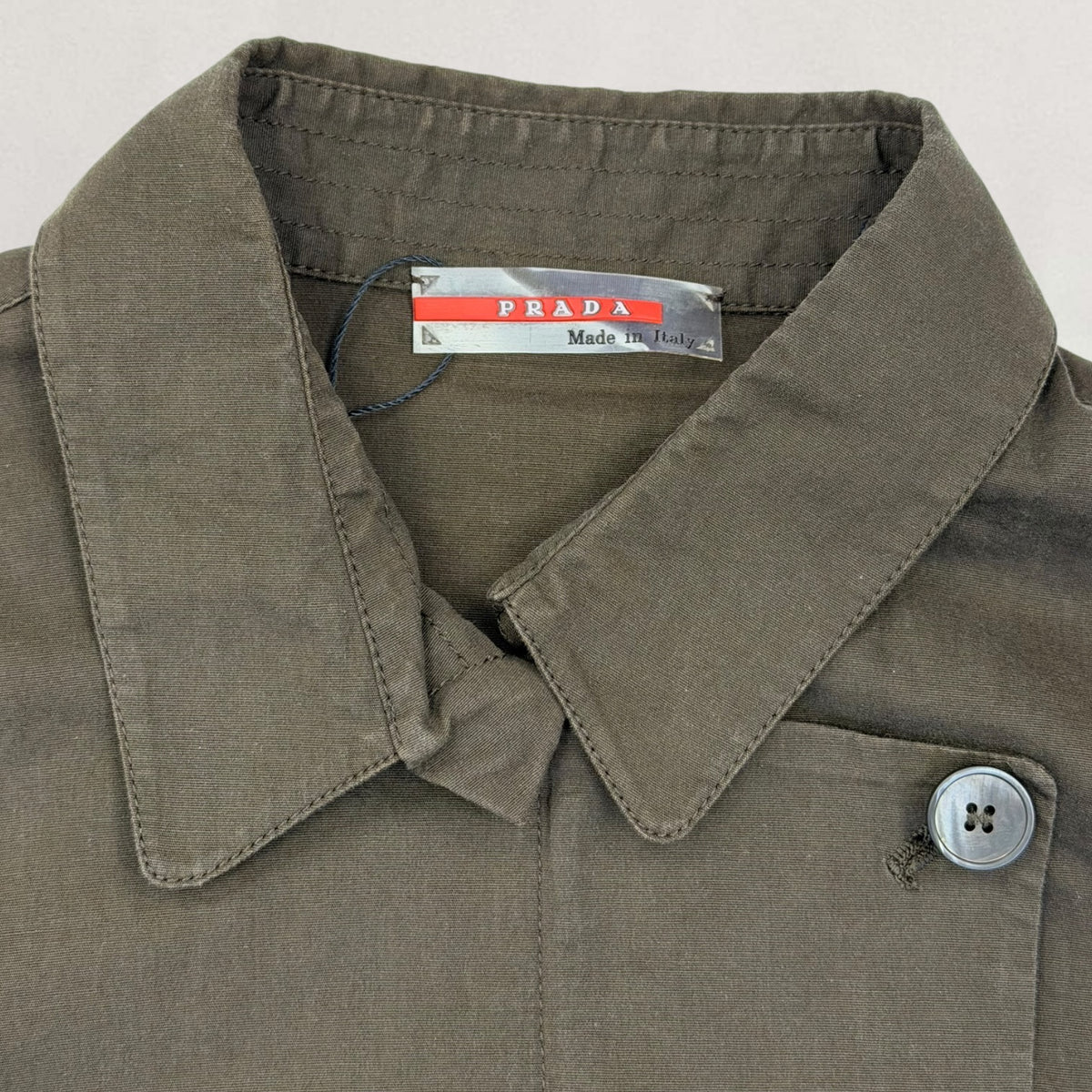 Prada asymmetric button-up jacket