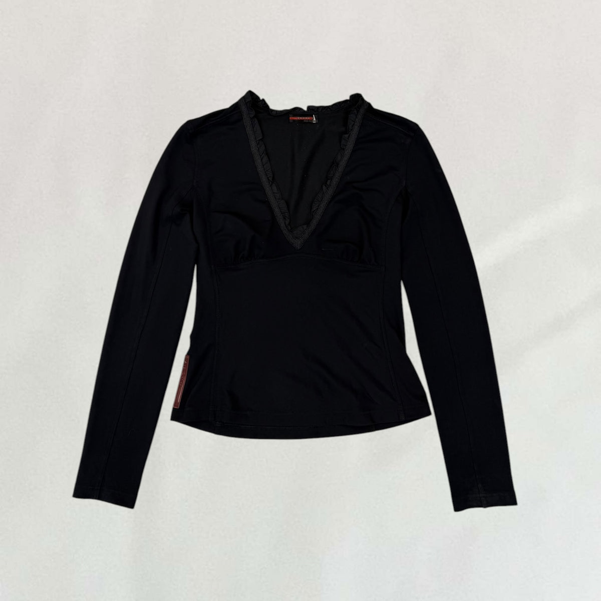 Prada Sport long-sleeve V-neck top
