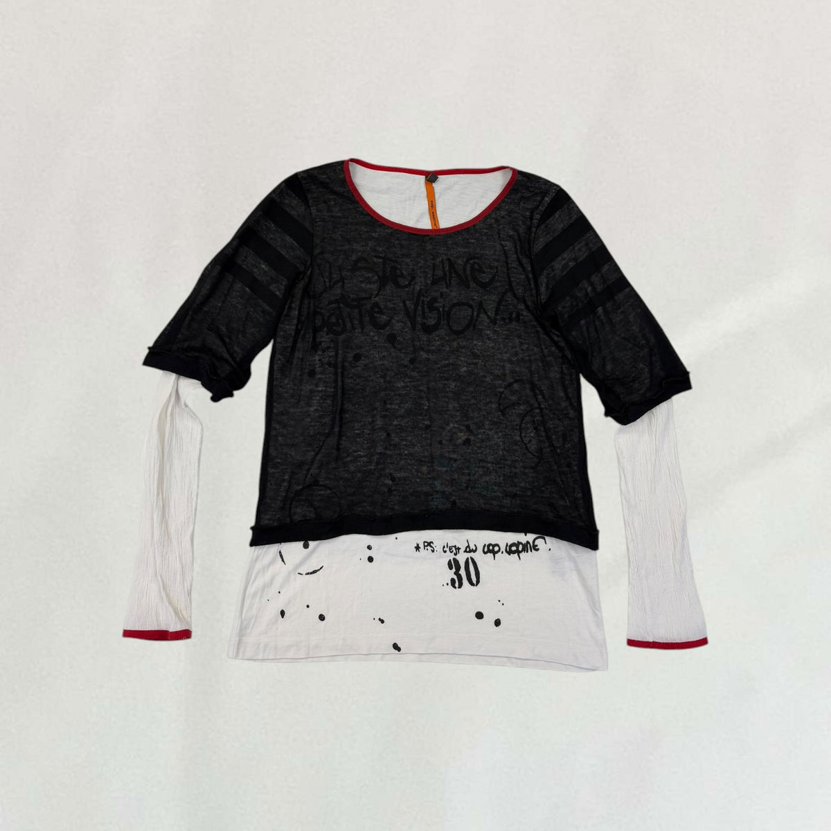 Cop Copine double-layered mesh top