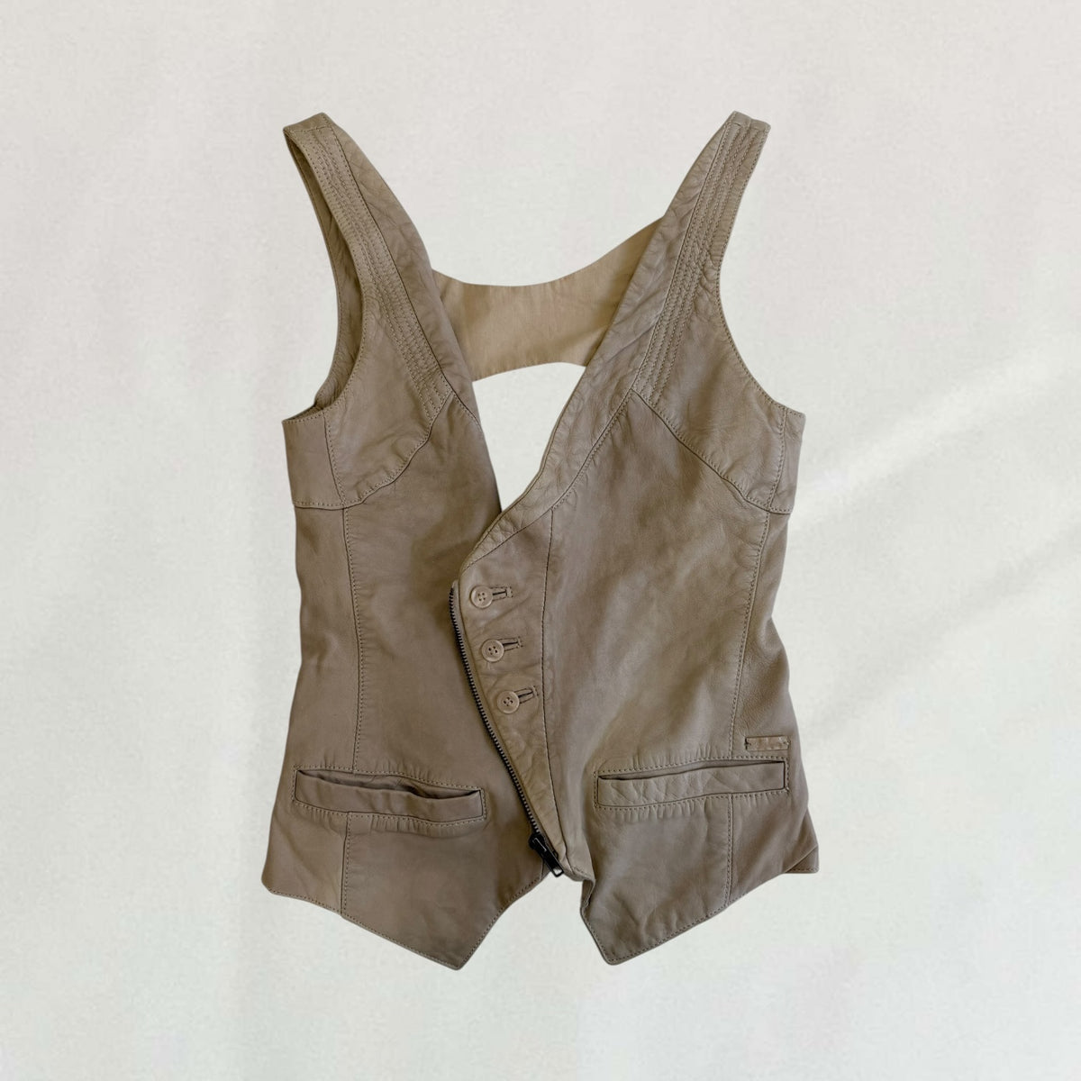 Diesel leather waistcoat