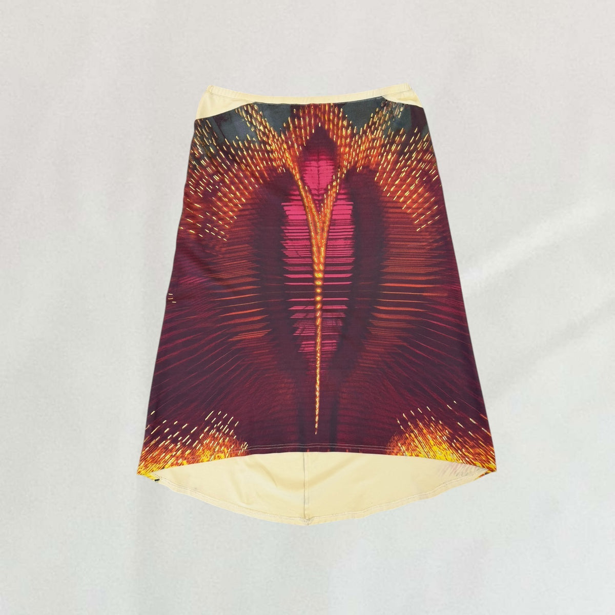 Roberto Cavalli orchid print midi skirt
