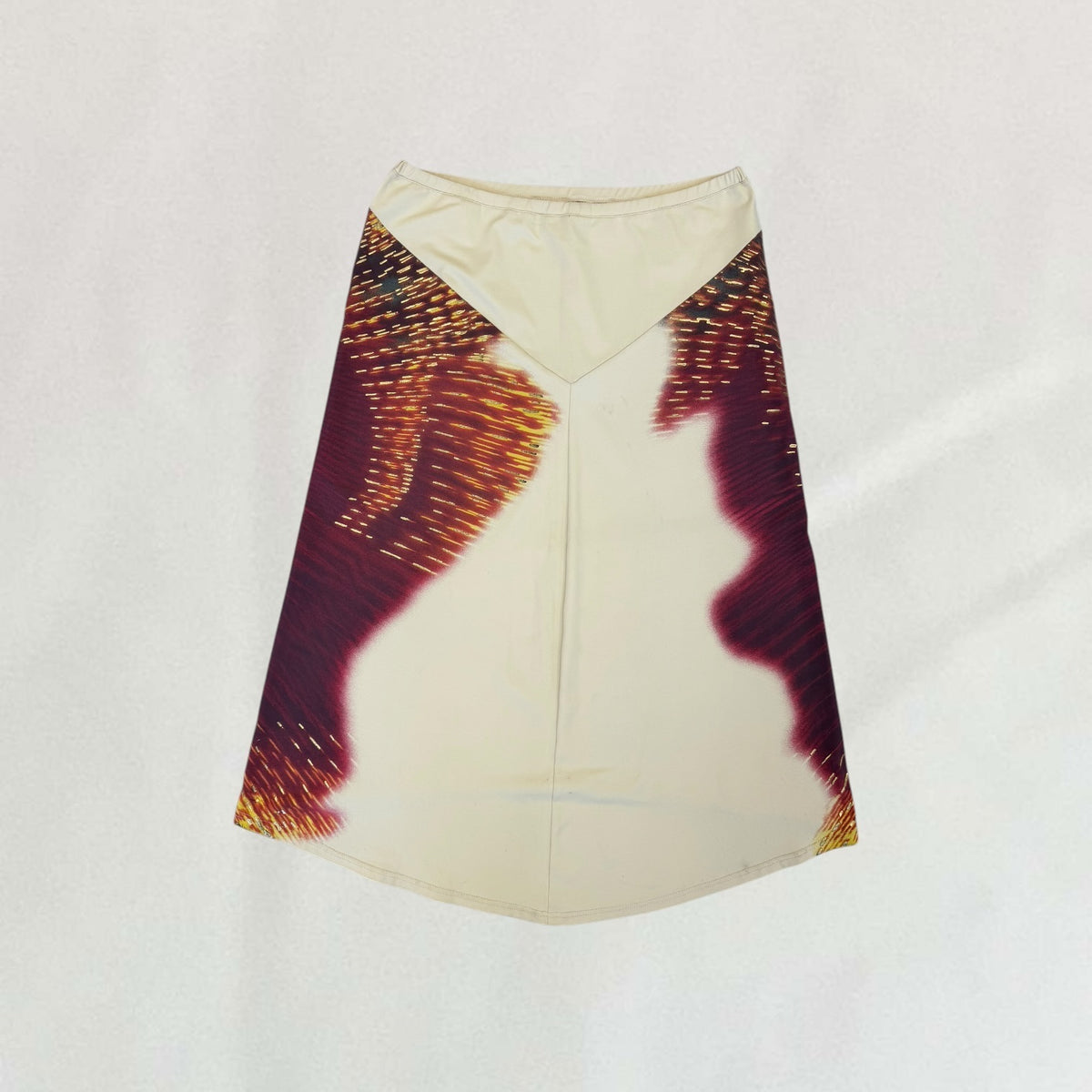 Roberto Cavalli orchid print midi skirt