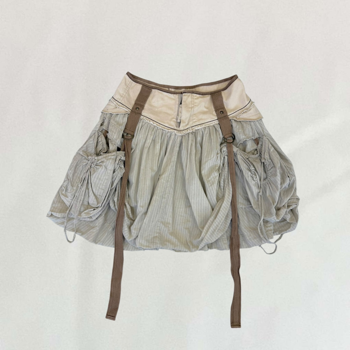 Marithé + François Girbaud ruched midi skirt