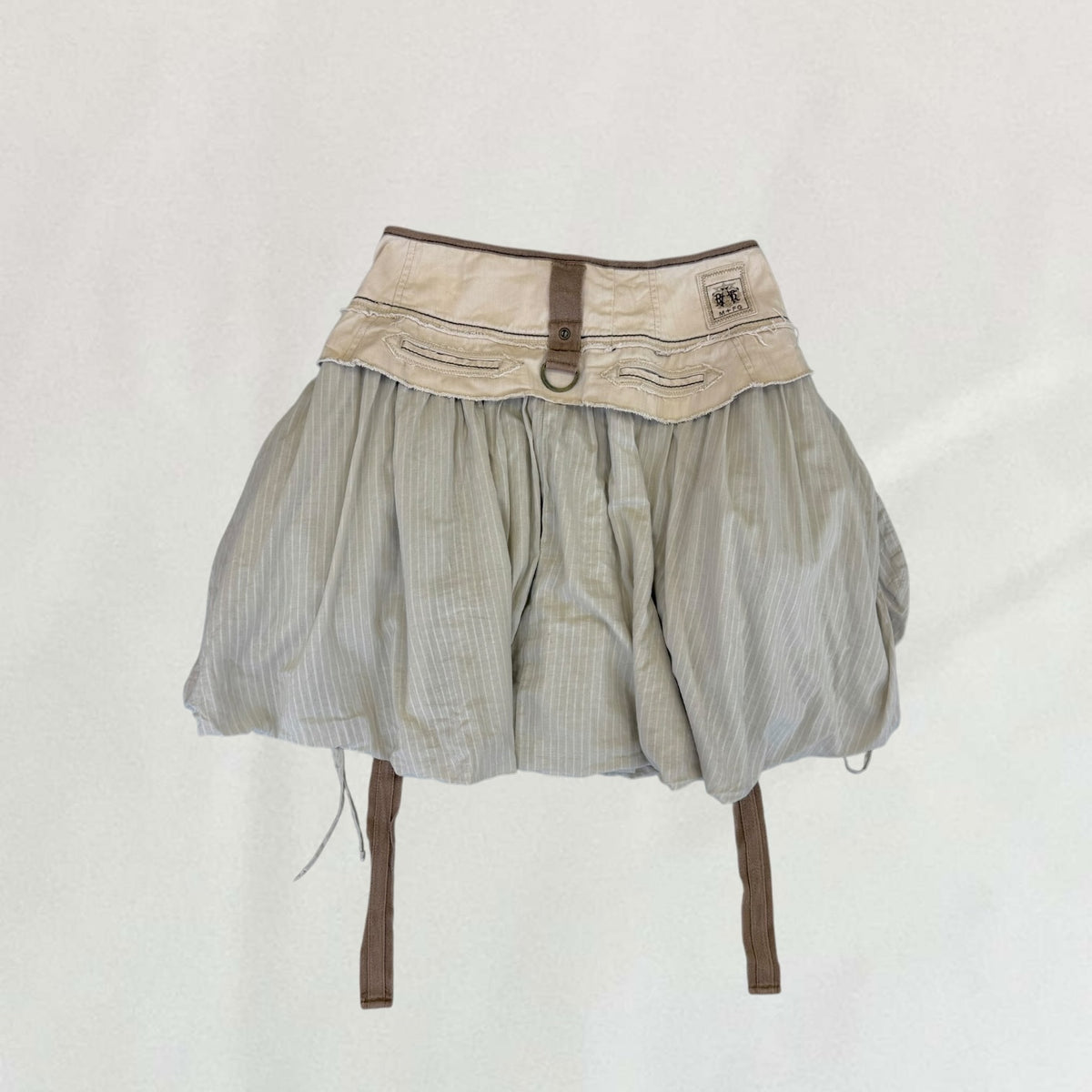 Marithé + François Girbaud ruched midi skirt
