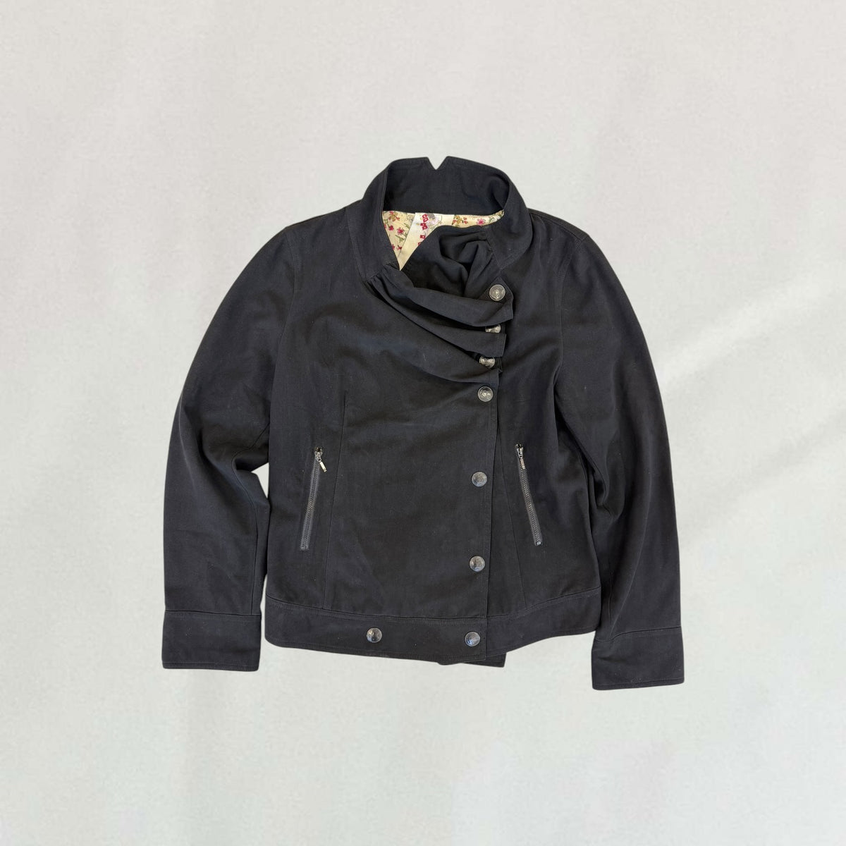 Cop Copine asymmetric suede jacket