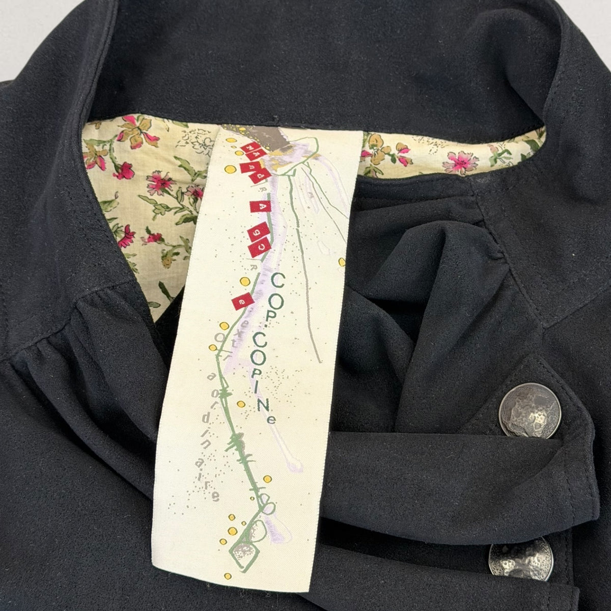 Cop Copine asymmetric suede jacket