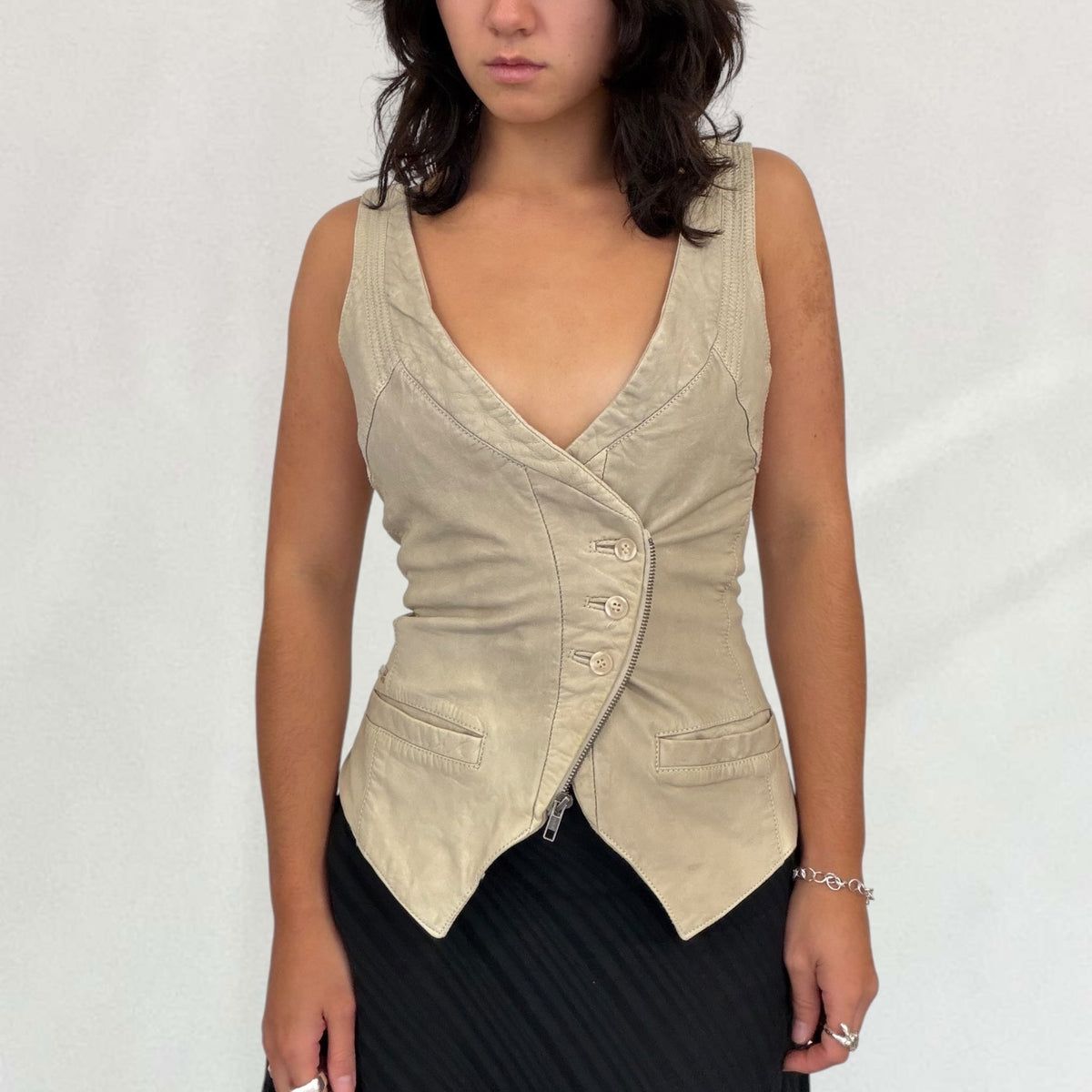 Diesel leather waistcoat