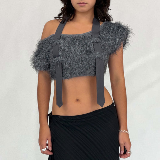 Cop Copine fur cropped top