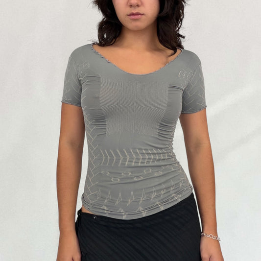 Marithé + François Girbaud stretch V-neck T-shirt